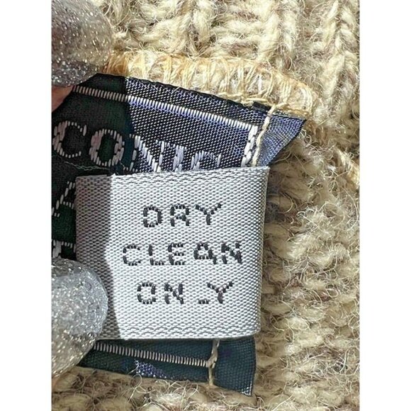 Vintage Warm Winter Sweater Peconic Bay Traders Made In USA Striped Wool Blend L - Picture 4 of 4